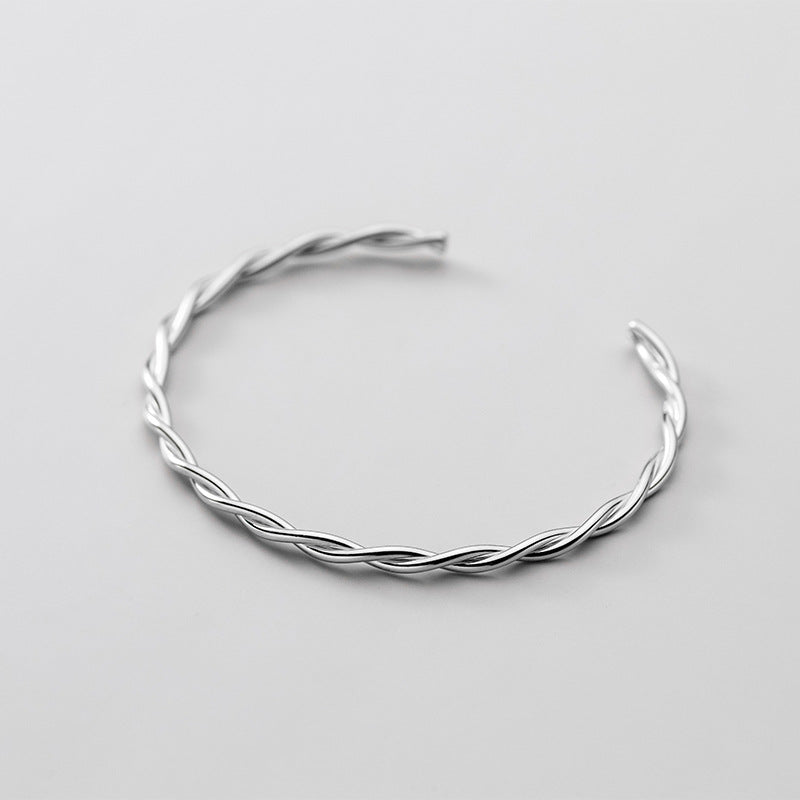 simple glossy twist bracelet, view 3 - MRSLM
