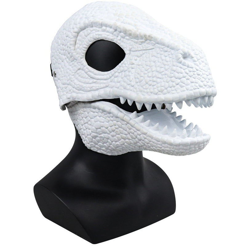 Dinosaur moving mouth latex mask, view 3 - MRSLM