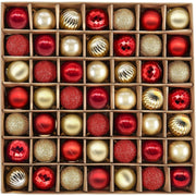 Red and gold Christmas ball ornament set, view 5 - MRSLM