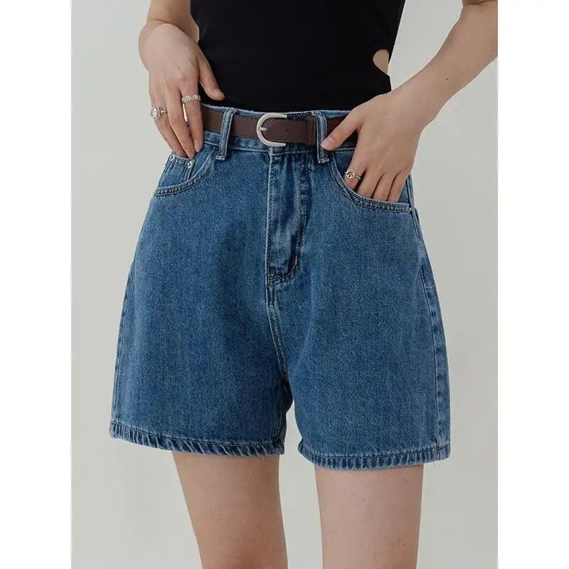 High waist denim shorts, view 2 - MRSLM
