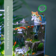 cat backpack garden statue, view 6 - MRSLM
