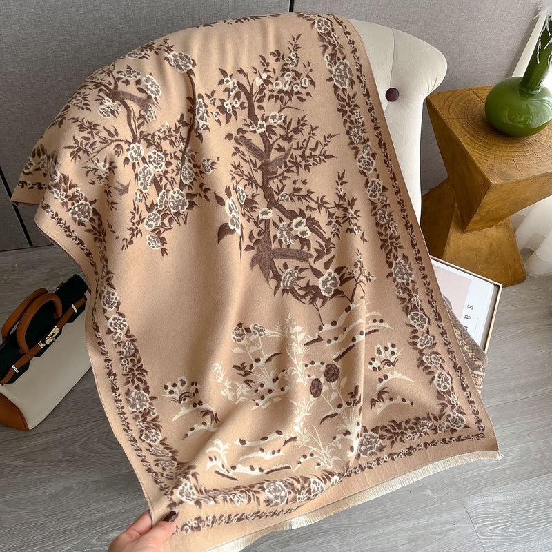 imitation cashmere tassel scarf, view 4 - MRSLM