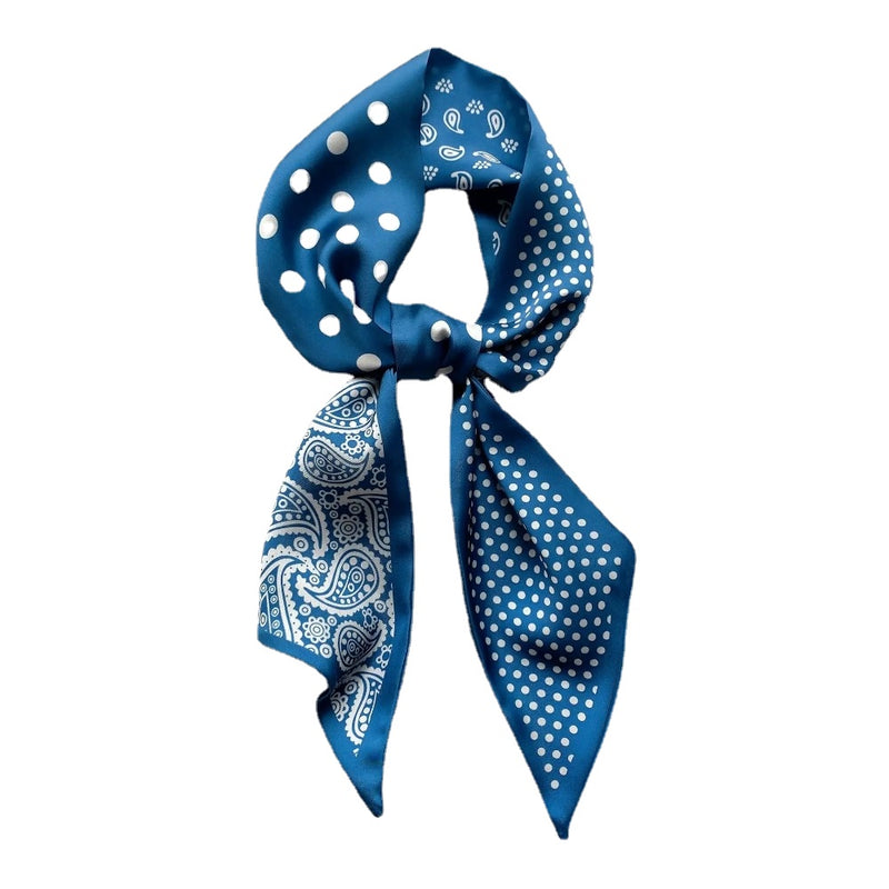 silk-feel narrow scarf, view 14 - MRSLM