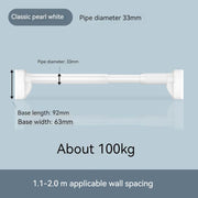 adjustable stainless steel shower curtain rod, view 3 - MRSLM