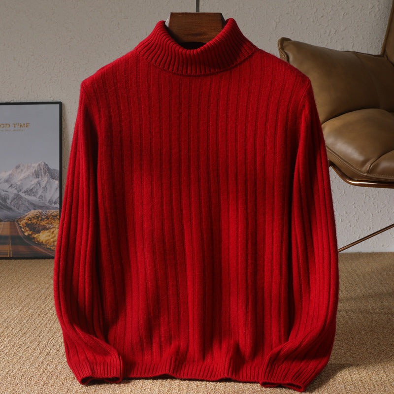 men's thick turtleneck sweater, view 3 - MRSLM