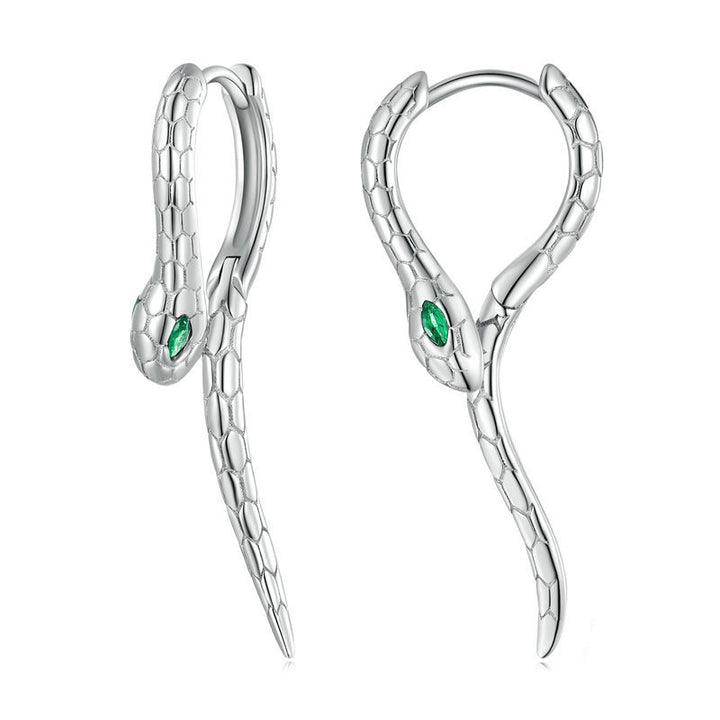 Women's Fashion Silver Snake Earrings