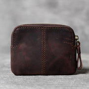 vintage cowhide card purse, view 5 - MRSLM