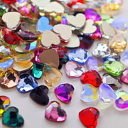 heart flat back nail rhinestones - MRSLM