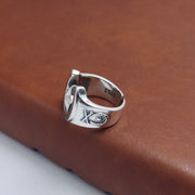S925 sterling silver pentagram ring, view 2 - MRSLM