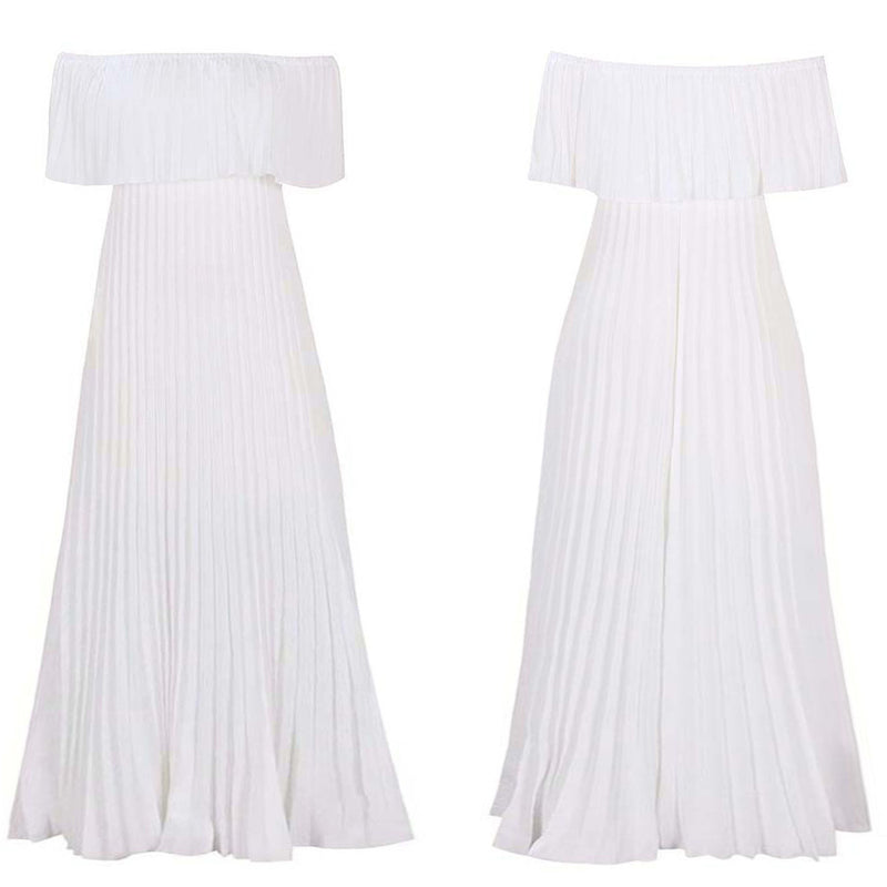 women's off-shoulder pleated dress, view 11 - MRSLM