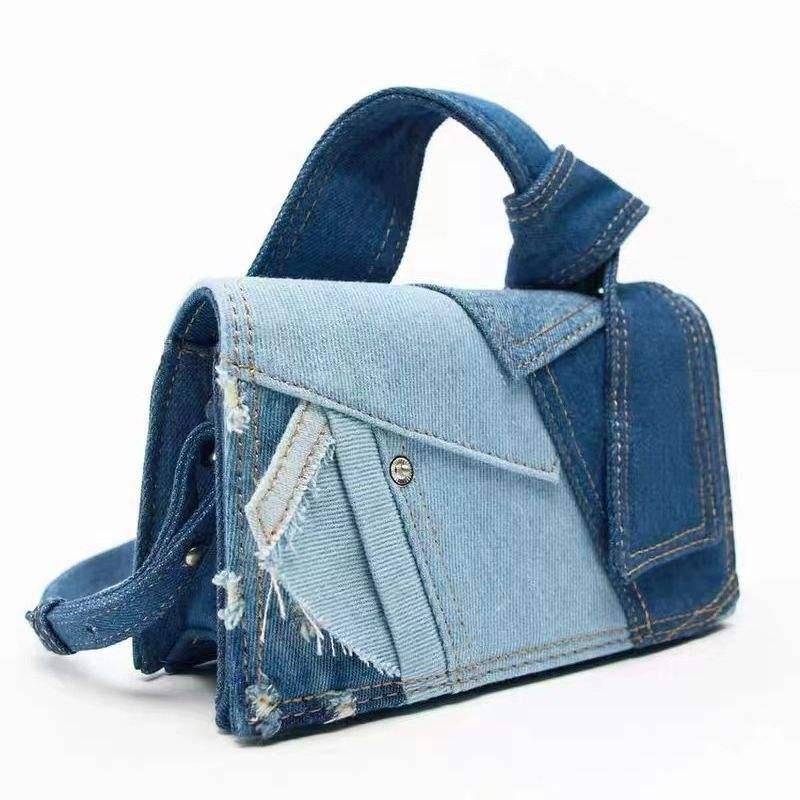 denim crossbody bag, view 2 - MRSLM