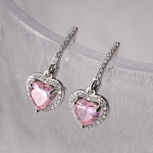 sterling silver heart stud earrings - MRSLM
