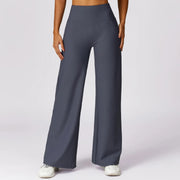 high waisted quick-dry flared yoga pants, view 5 - MRSLM