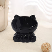 ceramic cat bowl, view 2 - MRSLM