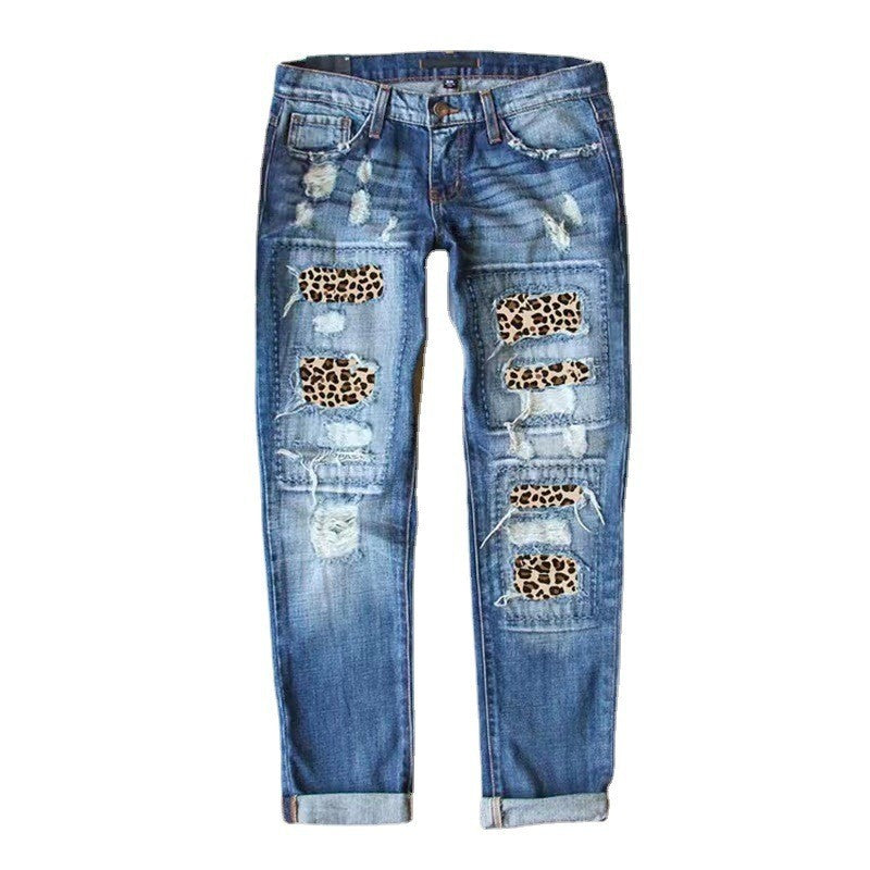 Printed washed wide leg jeans, view 5 - MRSLM