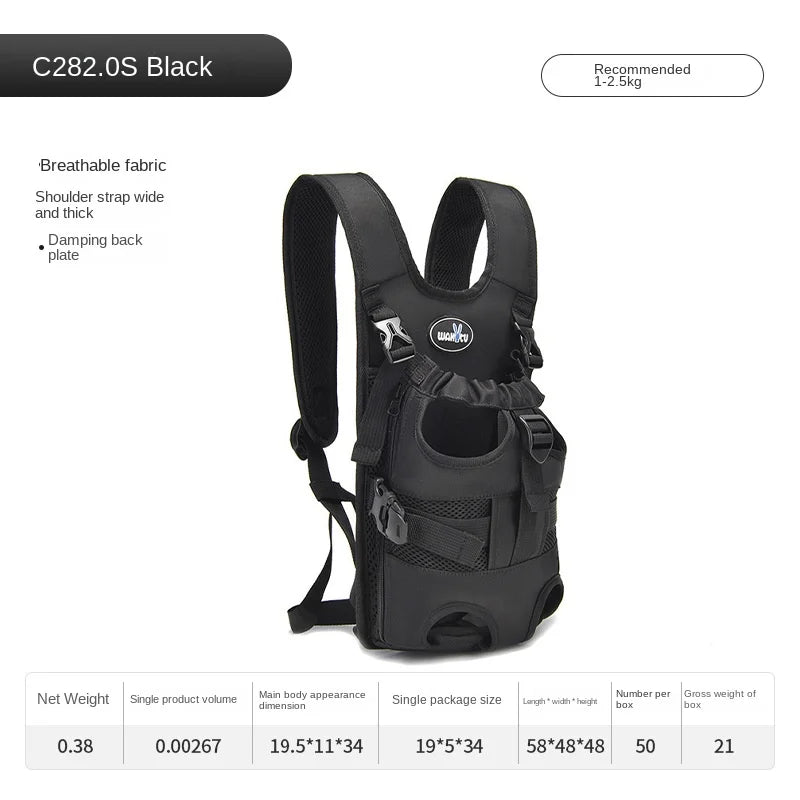 dog carrier backpack, view 2 - MRSLM