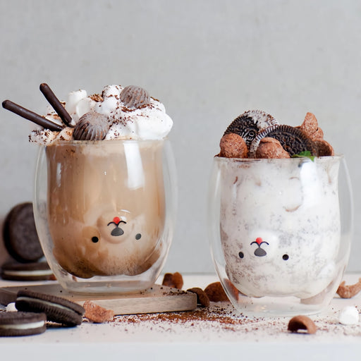 cute double glass cup - MRSLM