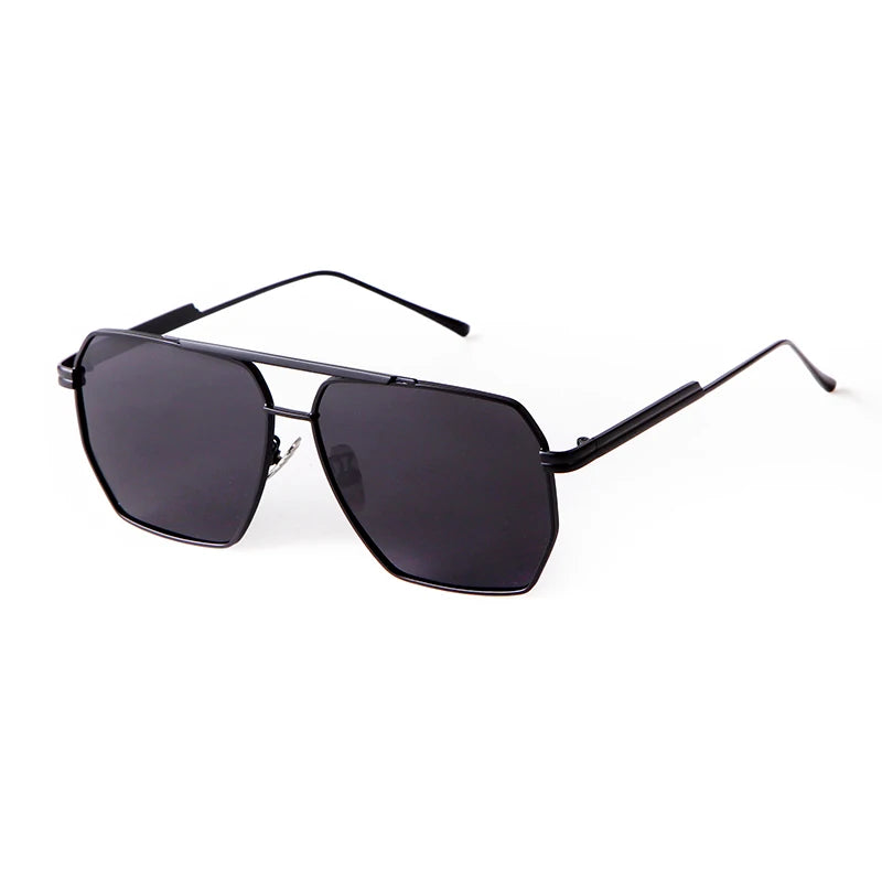 retro metal oversized polarized square sunglasses, view 11 - MRSLM