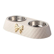 Bow-tie double pet bowl, view 2 - MRSLM