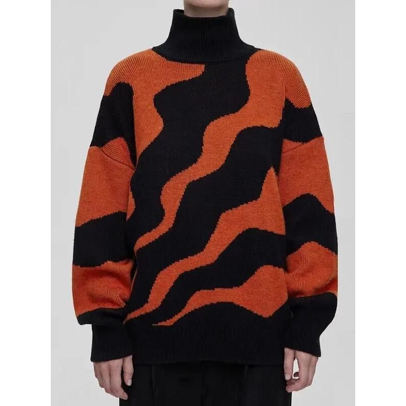 turtleneck stripe oversized sweater, view 2 - MRSLM