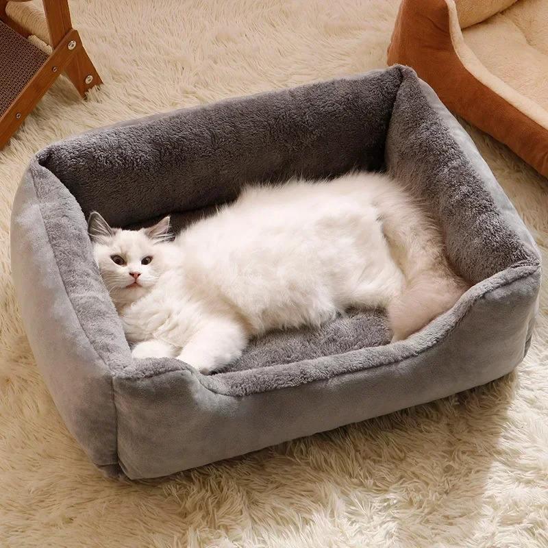 Cozy plush cat bed, view 5 - MRSLM