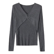 v-neck pullover sweater, view 2 - MRSLM