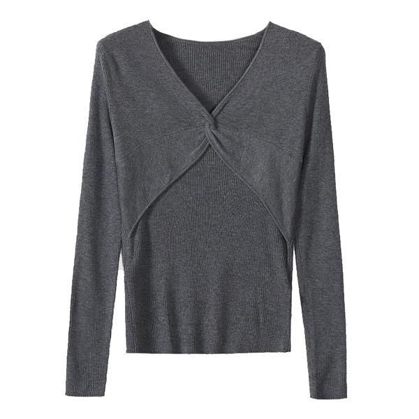 v-neck pullover sweater, view 2 - MRSLM