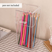 clear acrylic pen and makeup brush holder, view 2 - MRSLM