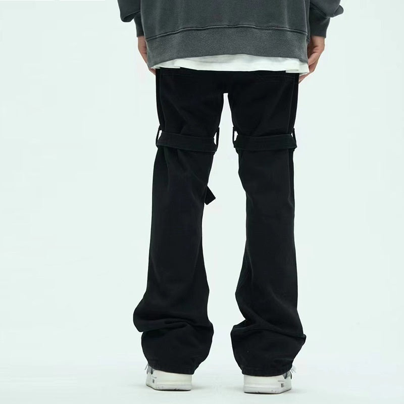 men's black ribbon jeans, view 3 - MRSLM