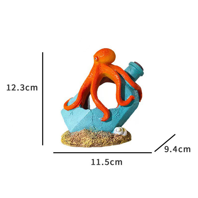 aquarium octopus bottle ornament, view 9 - MRSLM