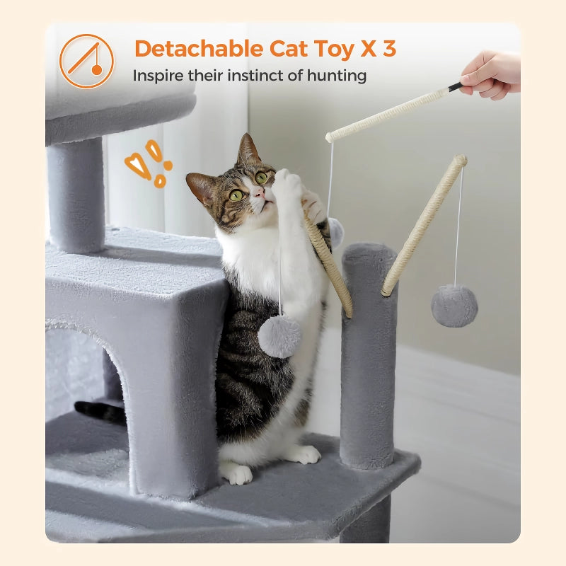 tall cat tree tower, view 8 - MRSLM