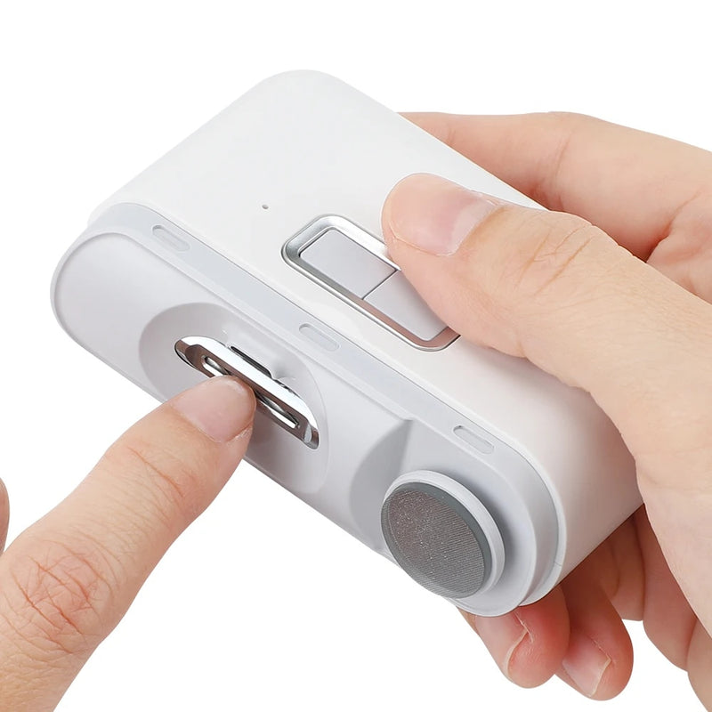 2-in-1 electric nail clipper polisher, view 10 - MRSLM
