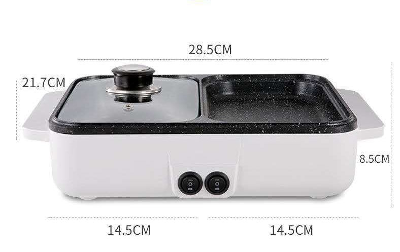 multi-function grill hot pot pan, view 3 - MRSLM