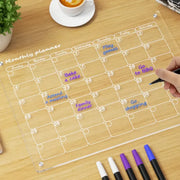 Clear acrylic magnetic fridge calendar board, view 4 - MRSLM