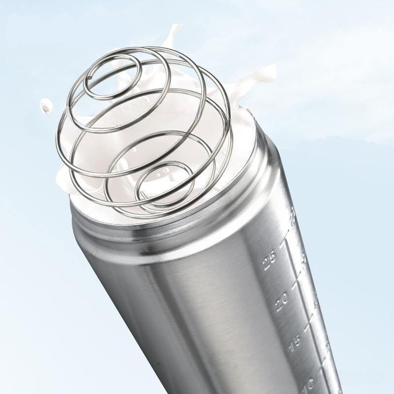 stainless steel protein shaker bottle, view 7 - MRSLM