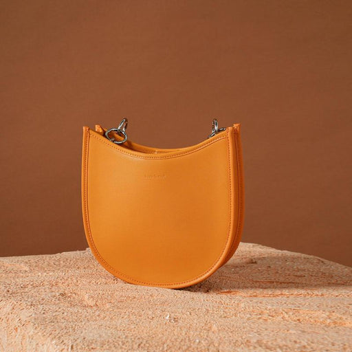 Genuine leather circular shoulder bag - MRSLM