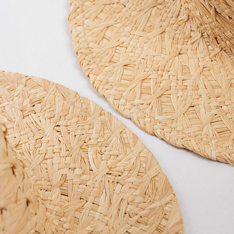 handmade raffia sun hat, view 7 - MRSLM