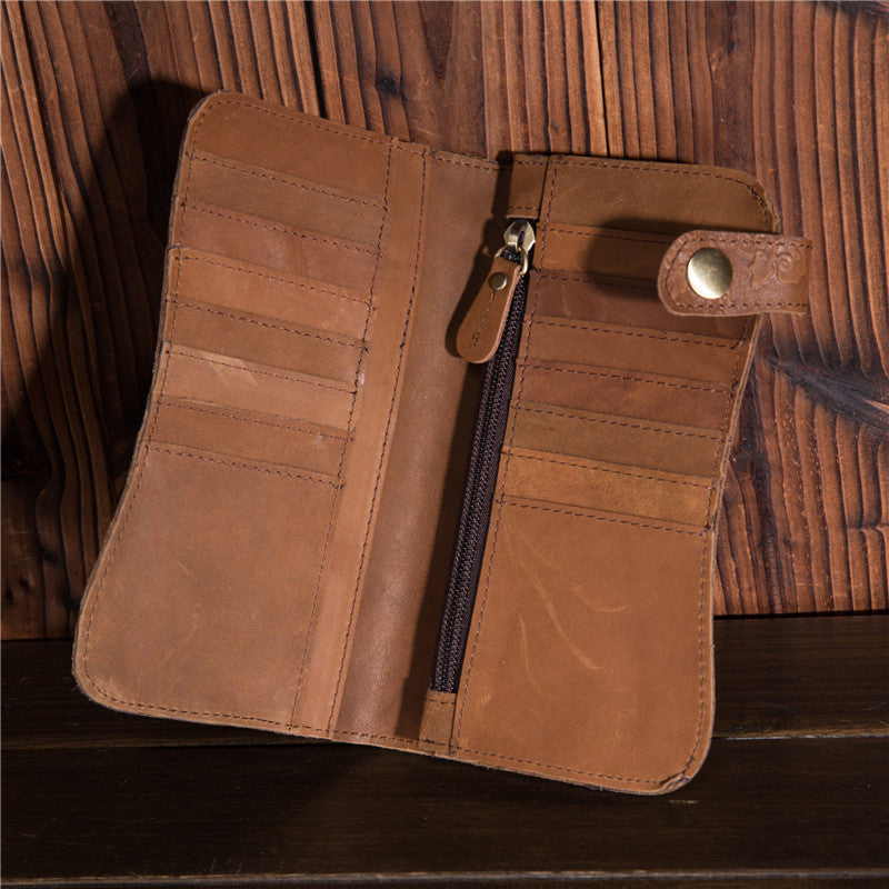 dragon grain leather wallet, view 2 - MRSLM