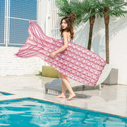 mermaid inflatable pool lounger, view 3 - MRSLM