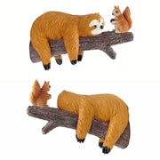 sloth and squirrel resin ornament set, view 2 - MRSLM
