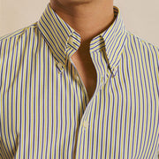 casual long sleeve striped shirt for men, view 5 - MRSLM