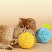 interactive sisal cat scratching ball with sound - MRSLM