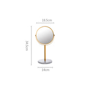 natural marble 360 rotating makeup vanity mirror, view 10 - MRSLM