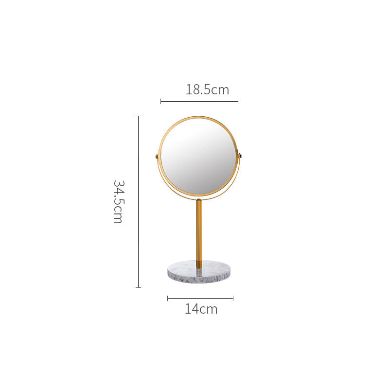 natural marble 360 rotating makeup vanity mirror, view 10 - MRSLM