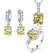 silver pendant ring and earring set, view 5 - MRSLM