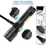 3-in-1 uv black light strong beam flashlight, view 5 - MRSLM