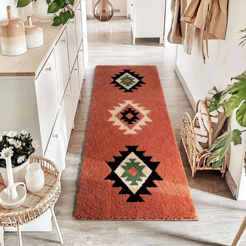 plush geometric area rug, view 3 - MRSLM
