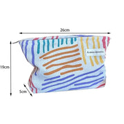 Corduroy striped makeup organizer bag, view 6 - MRSLM
