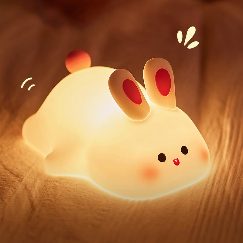 Cute rabbit silicone night lamp - MRSLM