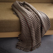 oversized wool plaid scarf, view 3 - MRSLM